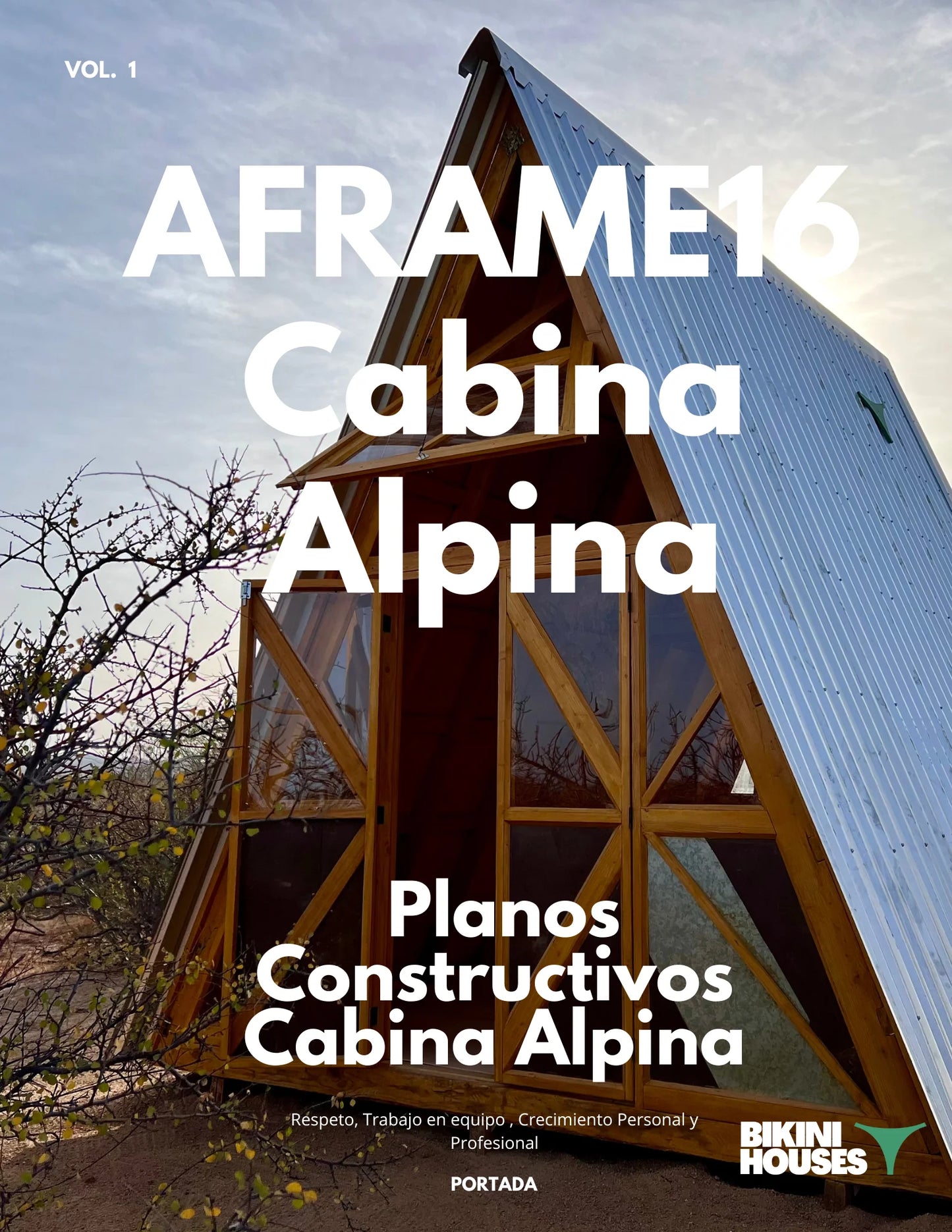 Kit Digital - Planos y Manual- Construcción Cabina Alpina 16 - BikiniHouses